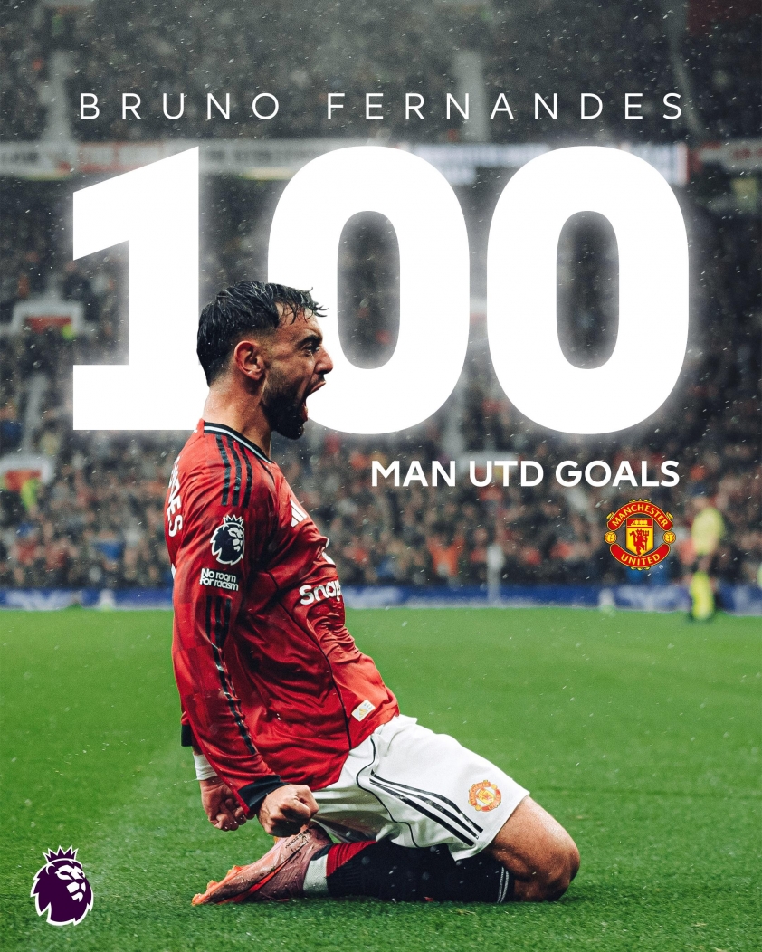 Fernandes cán mốc 100 bàn thắng cho MU