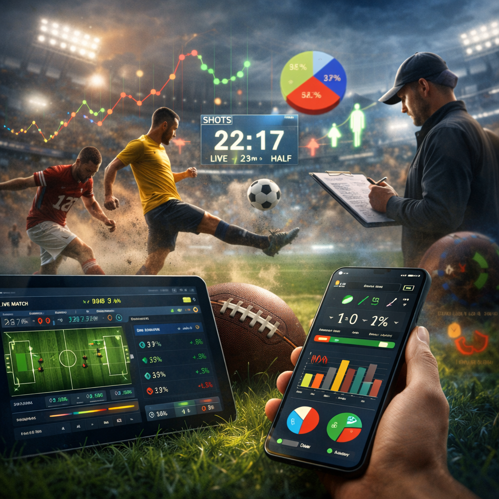 Trận đấu bóng đá đẫm dữ liệu trực tiếp