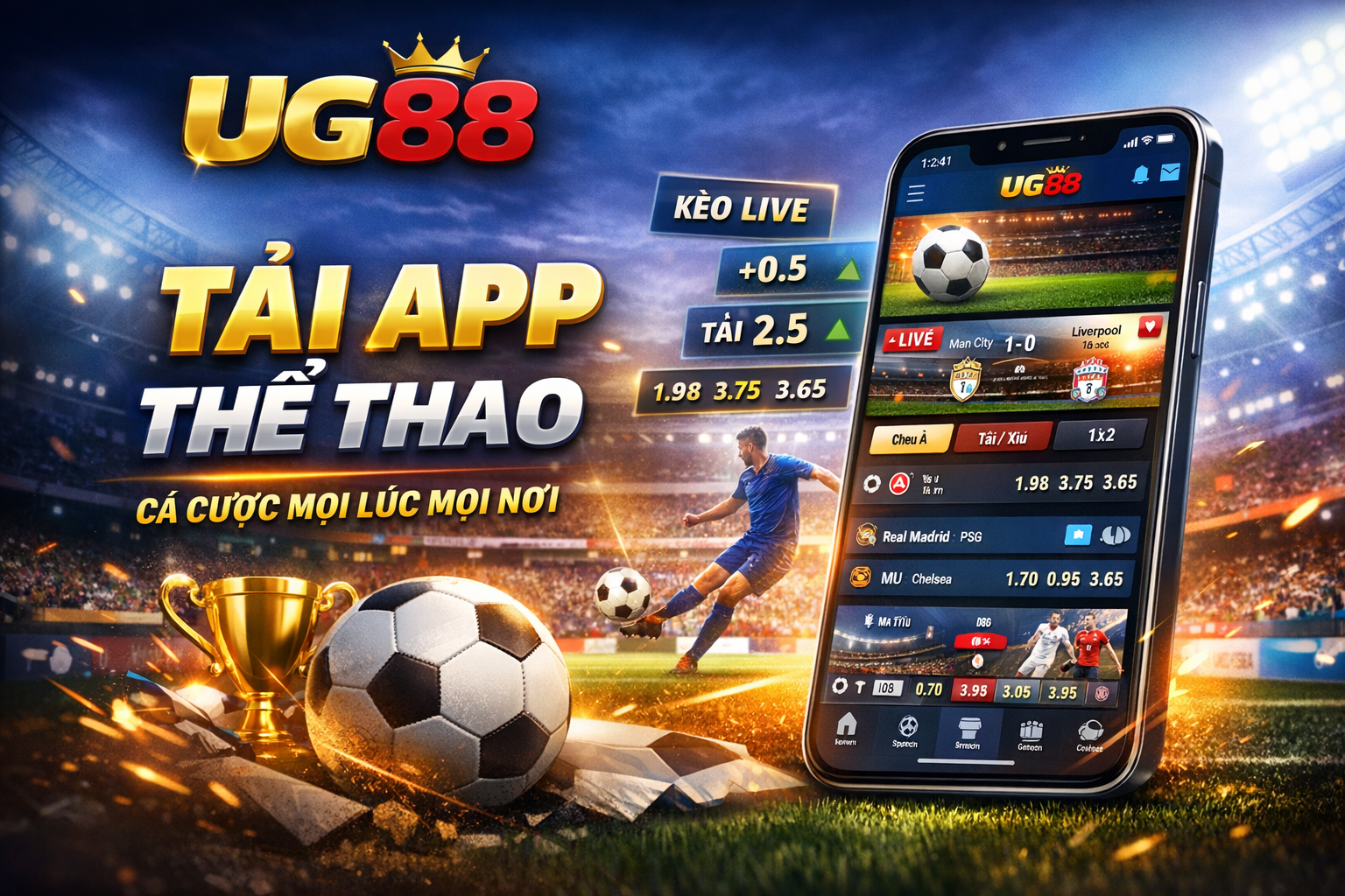 Tải app thể thao UG88